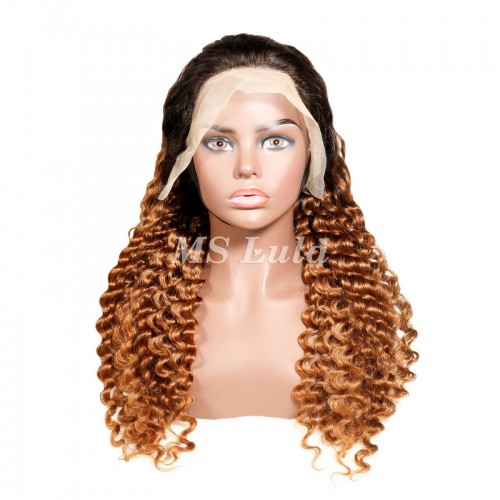 #1B/30 Color 13x4 Deep Wave Lace Front Wigs | Human Hair Wig | Lace Front
